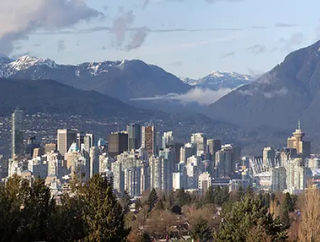 A view of the Downtown Vancouver skyline, home to Secure Data Recovery Services.